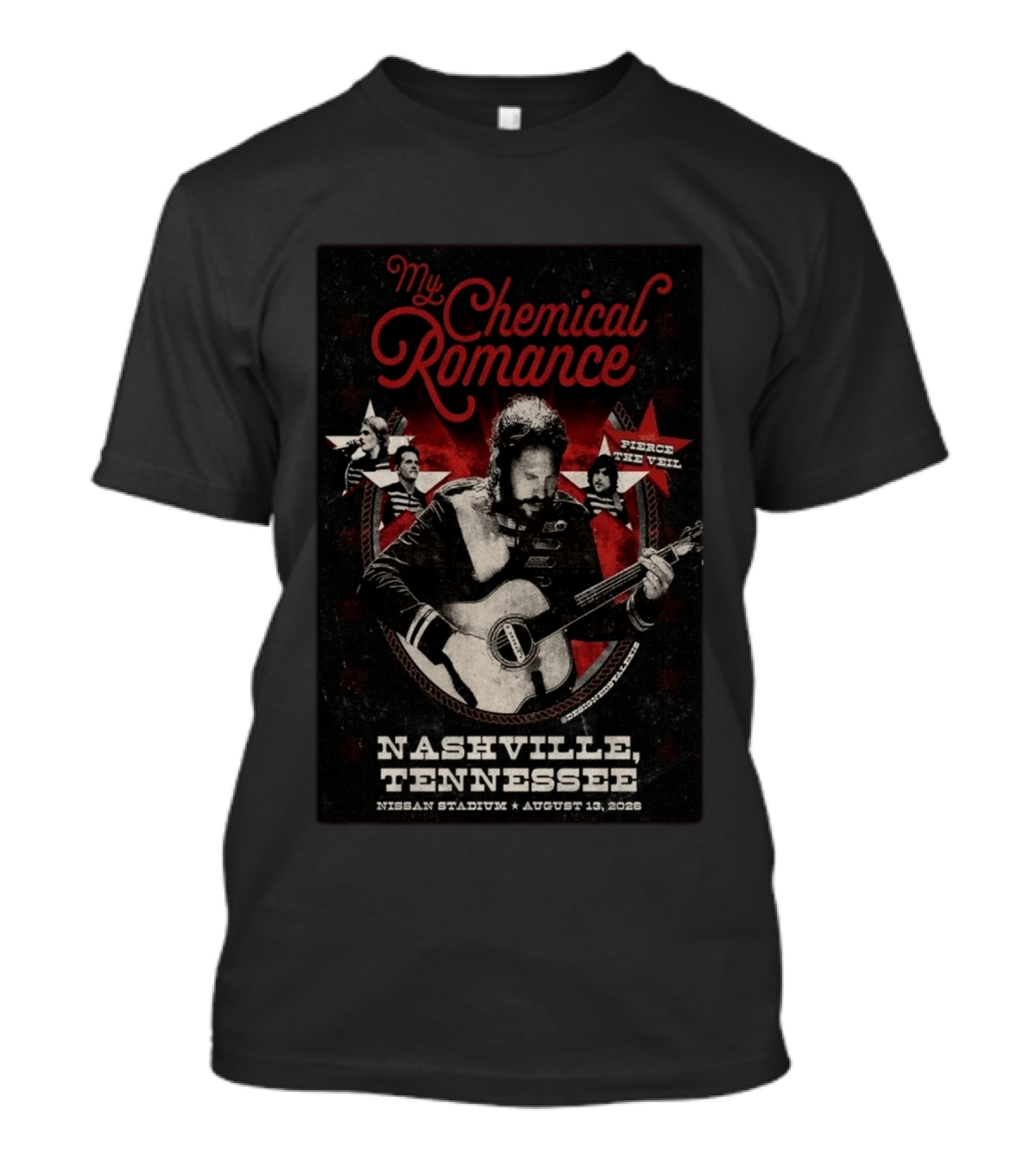 My Chemical Romance Nashville Tennessee Pierce The Veil Nissan Stadium August 10 2026 T-Shirt