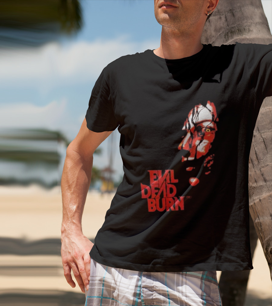 Halloween Horror Nights 2026 Evil Dead Burn Face Red T-Shirt