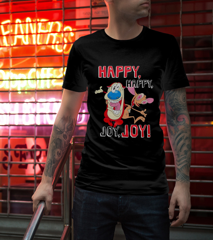 Happy Happy Joy Joy Ren Stimpy Characters T-Shirt
