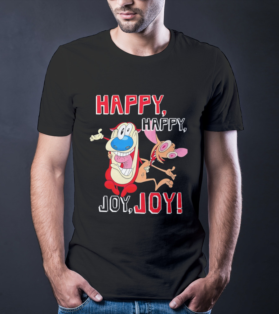 Happy Happy Joy Joy Ren Stimpy Characters T-Shirt