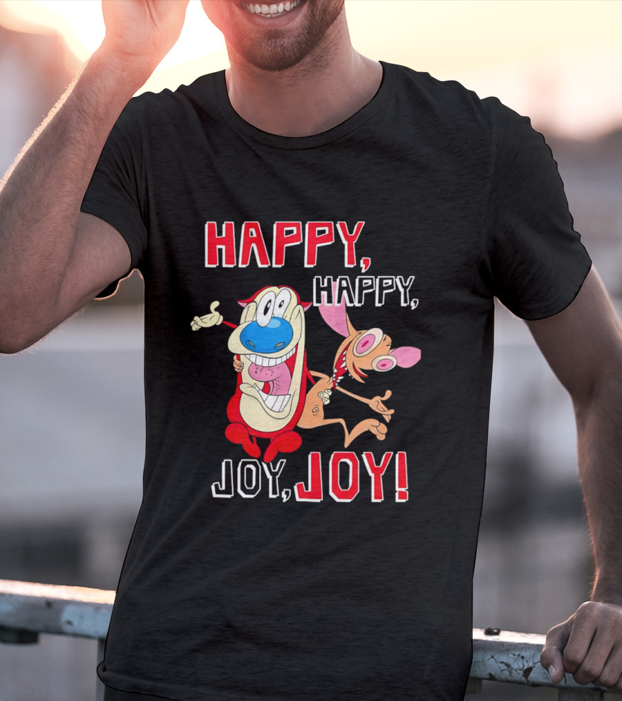 Happy Happy Joy Joy Ren Stimpy Characters T-Shirt