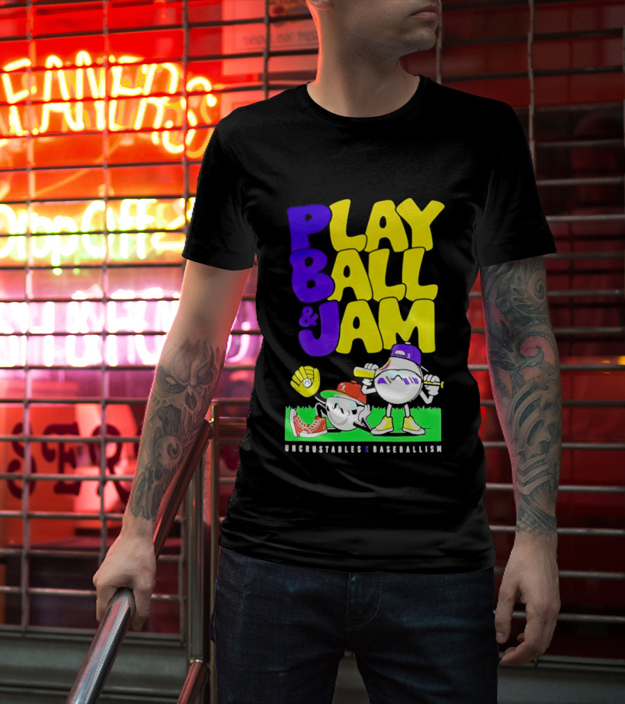 Play Ball Jam Uncrustables Baseball Fun T-Shirt