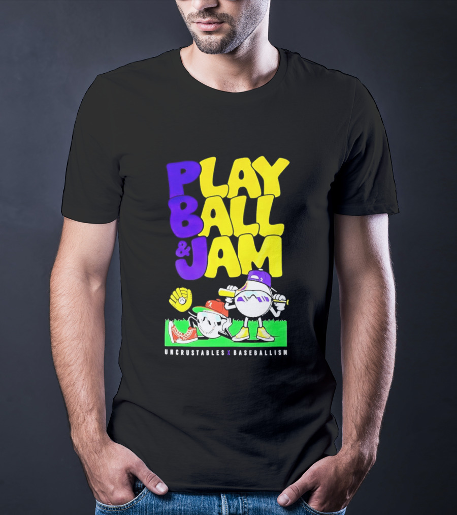 Play Ball Jam Uncrustables Baseball Fun T-Shirt
