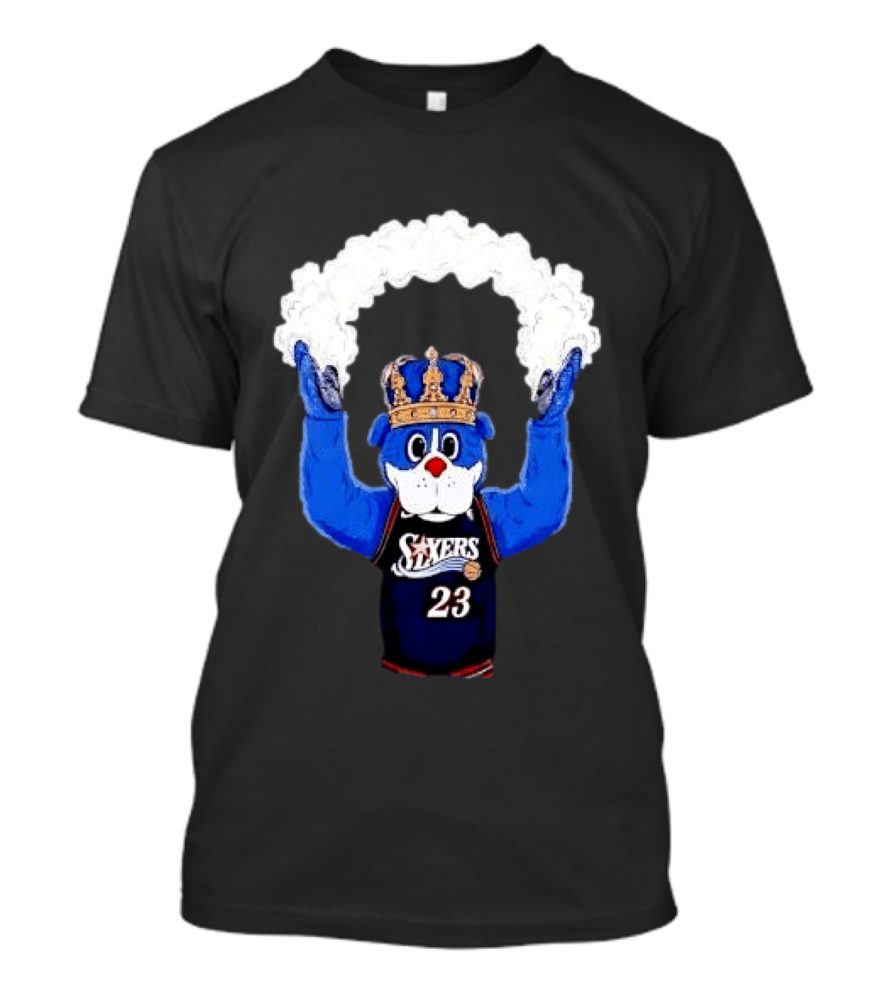 Philadelphia 76ers Franklin The Dog Mascot With Crown NBA 23 Play The Suns T-Shirt