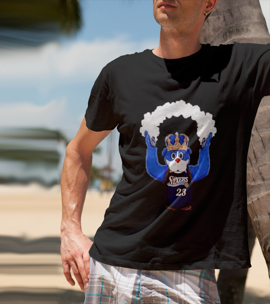 Philadelphia 76ers Franklin The Dog Mascot With Crown NBA 23 Play The Suns T-Shirt