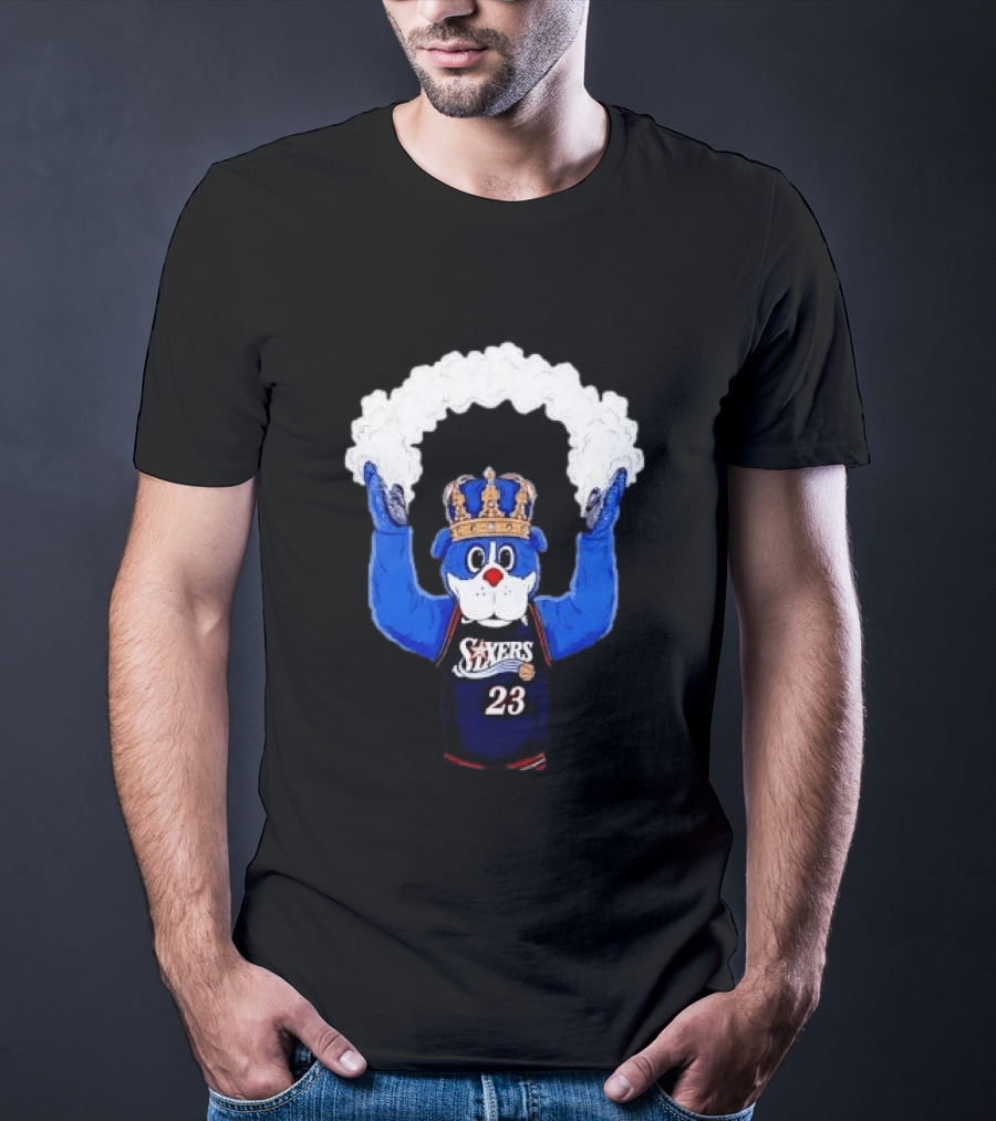 Philadelphia 76ers Franklin The Dog Mascot With Crown NBA 23 Play The Suns T-Shirt