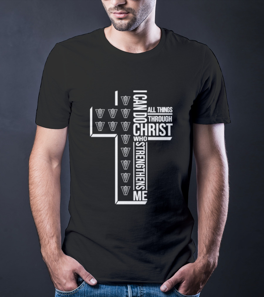 Vandegrift Crown Trio I Can Do All Things Through Christ Who Strengthens Me T-Shirt