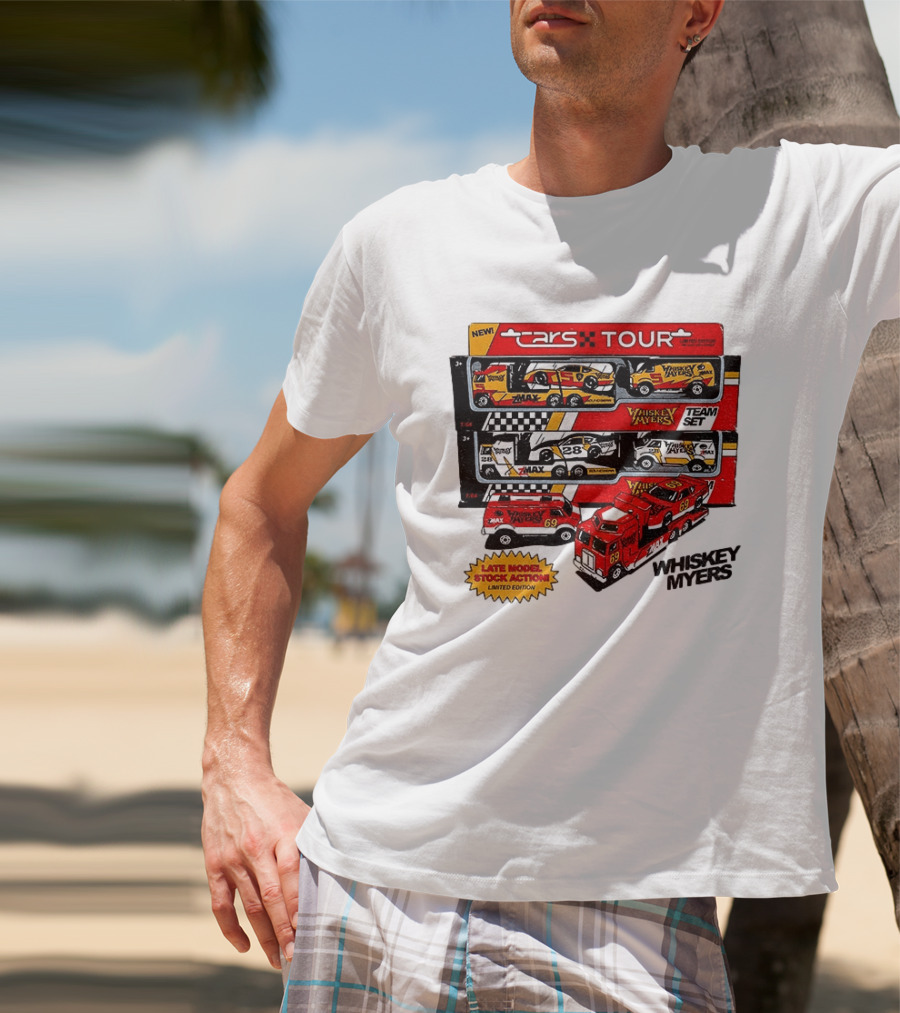 NEW Cars Tour Whiskey Myers Team Set Late Model Stock Action Limited Edition T-Shirt
