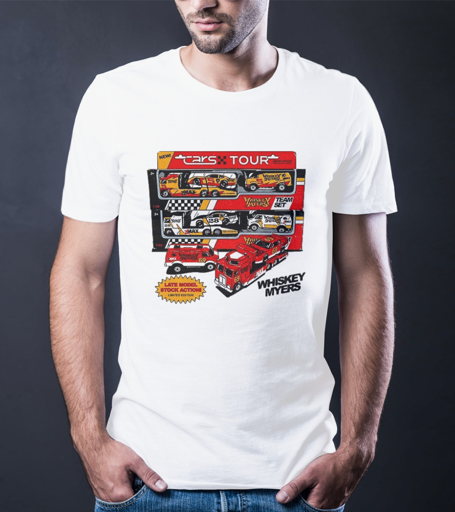 NEW Cars Tour Whiskey Myers Team Set Late Model Stock Action Limited Edition T-Shirt