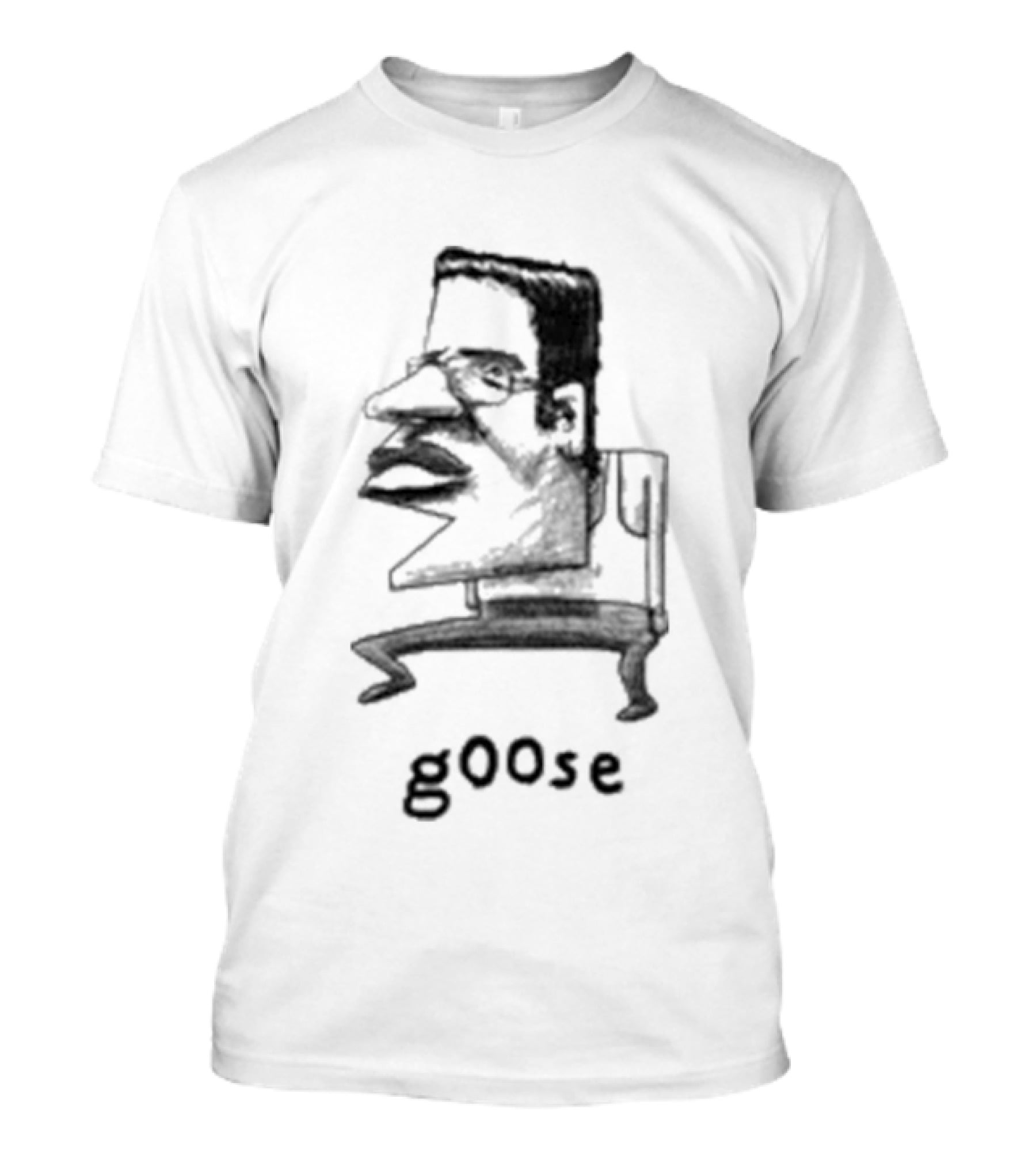 Grentperez G00se Man Goose Text Sketch T-Shirt