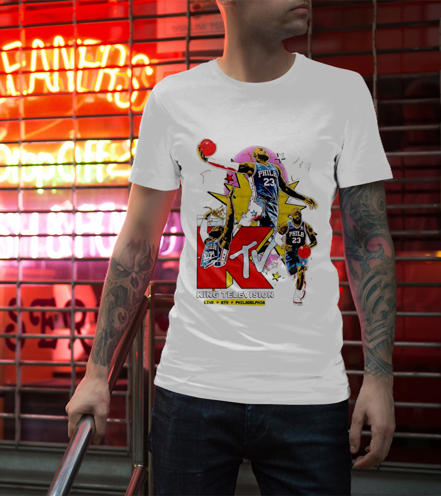 King Television Philadelphia 23 Philadelphia 76ers NBA KTV MTV Live T-Shirt