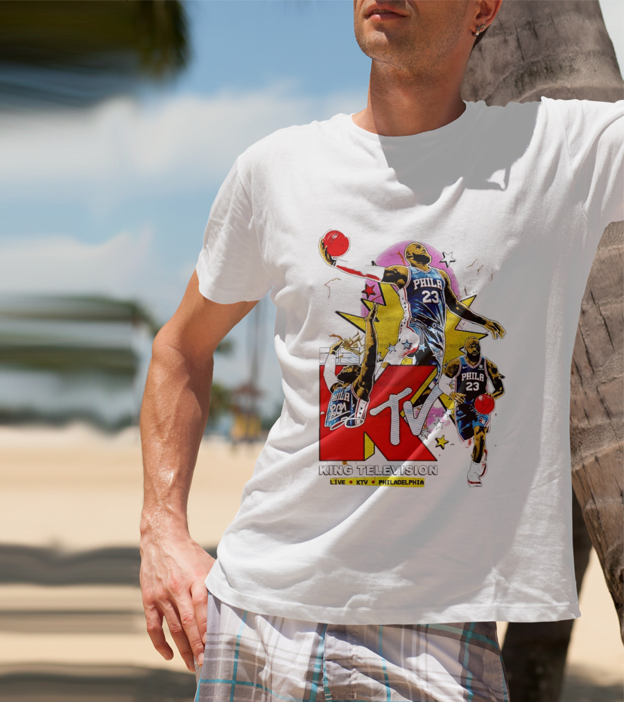 King Television Philadelphia 23 Philadelphia 76ers NBA KTV MTV Live T-Shirt