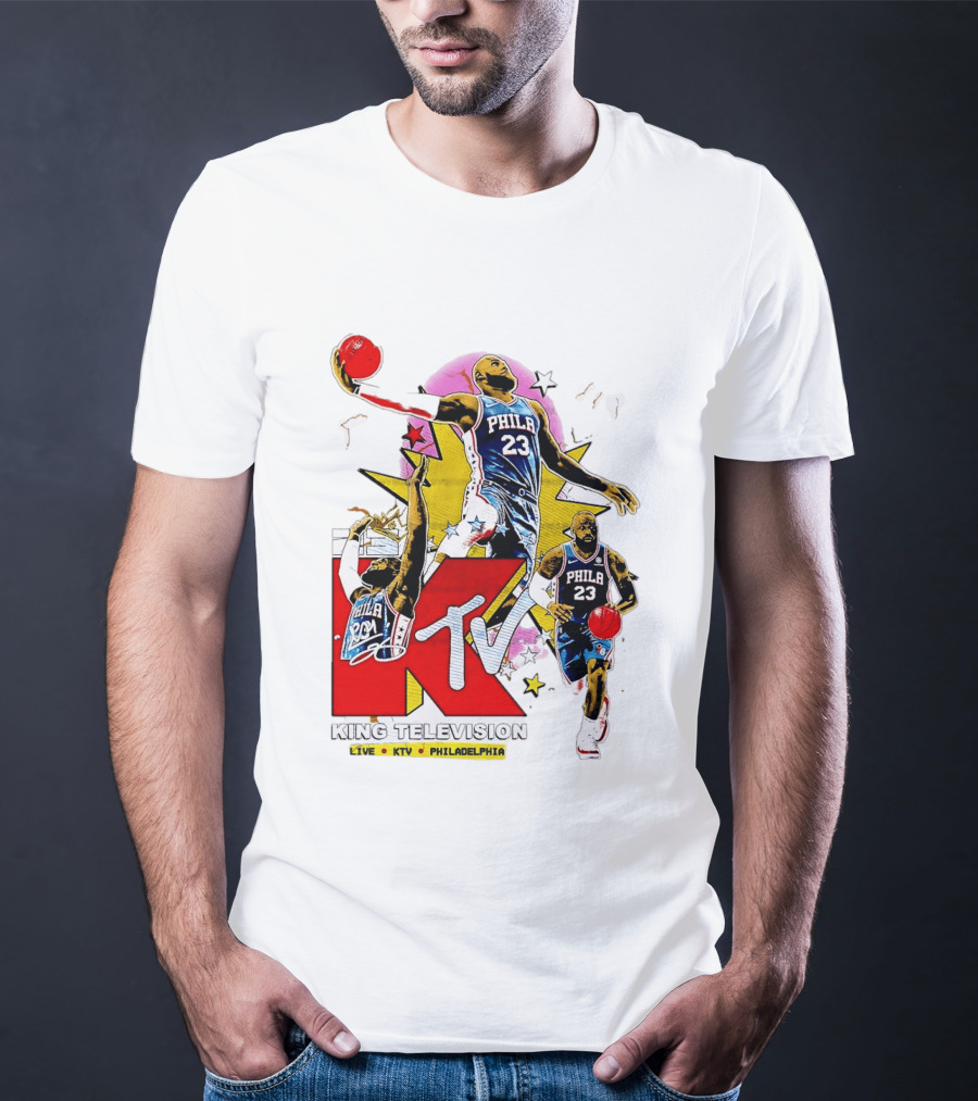 King Television Philadelphia 23 Philadelphia 76ers NBA KTV MTV Live T-Shirt