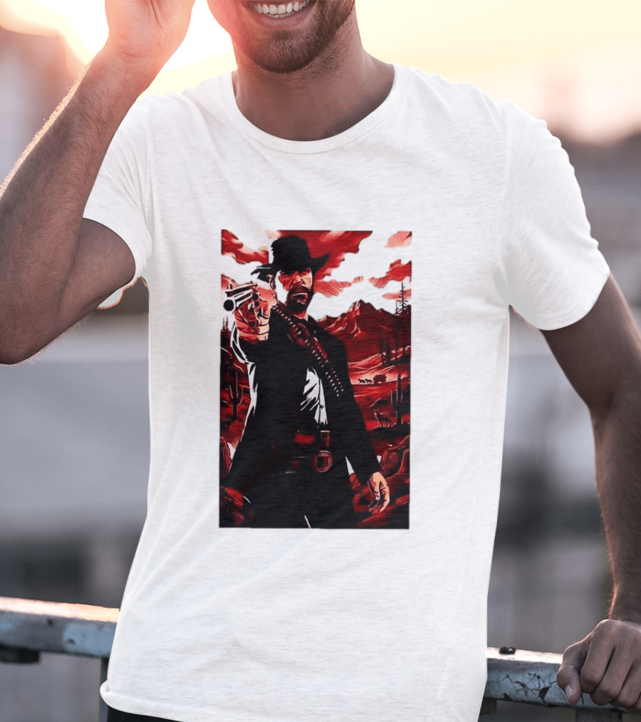 Red Dead Redemption 2 Cowboy Illustration Best Game Ever Made T-Shirt