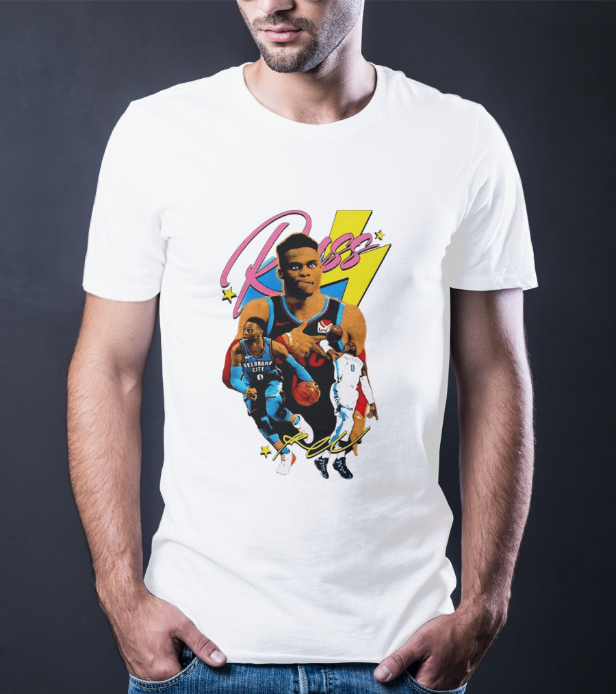 Russell Westbrook Oklahoma City Thunder NBA Russ Basketball Player Iconic Moments T-Shirt