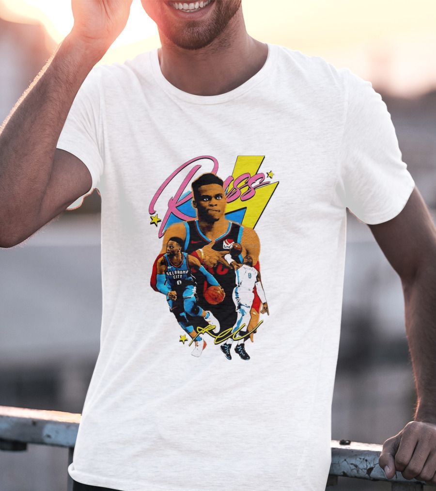 Russell Westbrook Oklahoma City Thunder NBA Russ Basketball Player Iconic Moments T-Shirt
