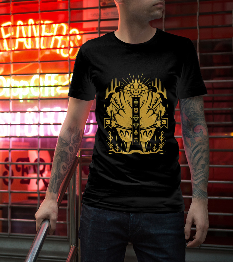 2025 Sun God Symbols Ornate Geometric Motif T-Shirt