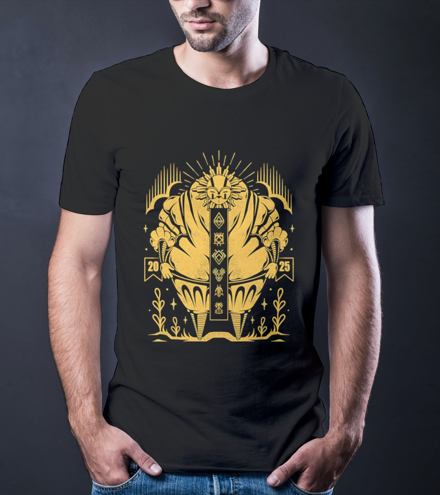 2025 Sun God Symbols Ornate Geometric Motif T-Shirt