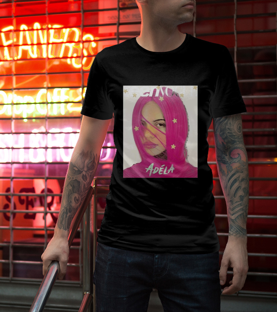 Teen Vogue Cover Adéla Pink Hair Star Accents T-Shirt
