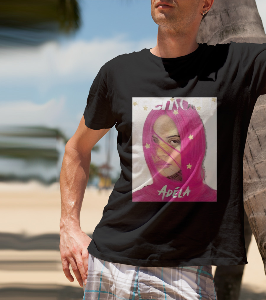 Teen Vogue Cover Adéla Pink Hair Star Accents T-Shirt