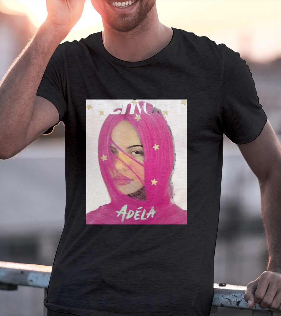 Teen Vogue Cover Adéla Pink Hair Star Accents T-Shirt