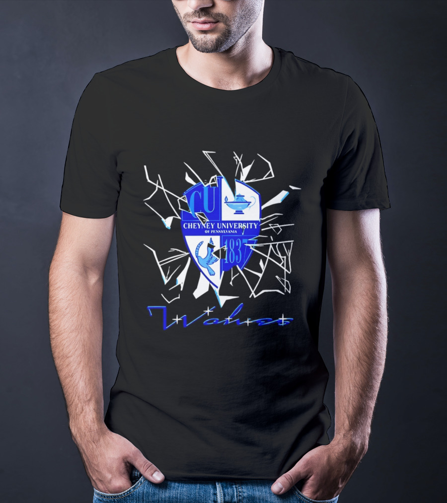 Cheyney University Pennsylvania 1837 Shattered Glass Wolves T-Shirt