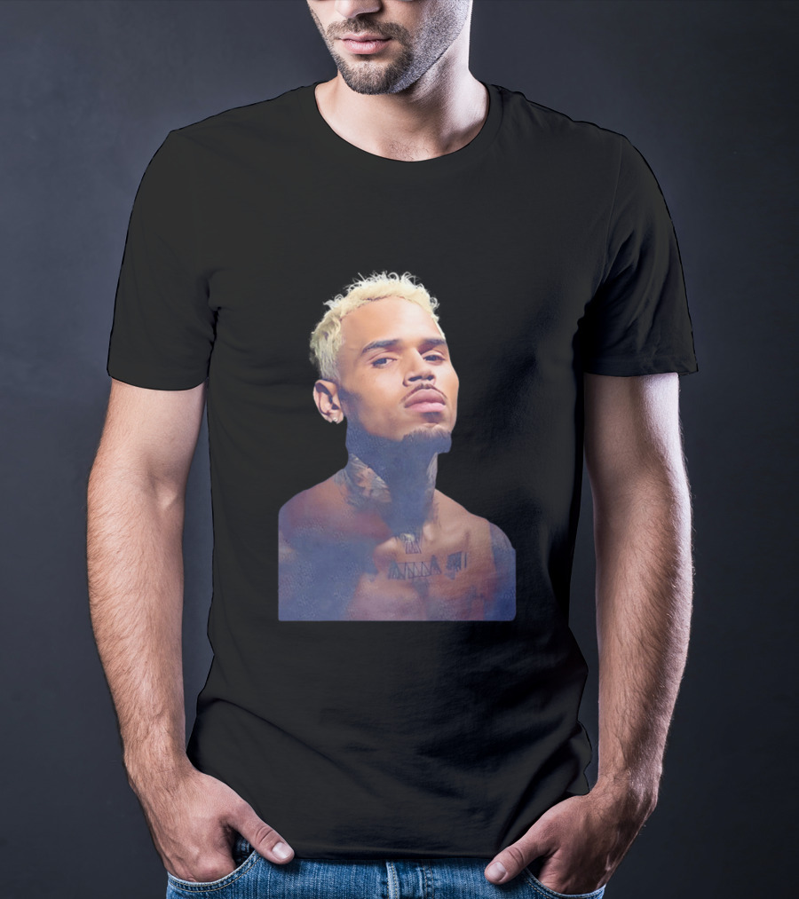 Chris Brown Blond Hair Tattoo T-Shirt