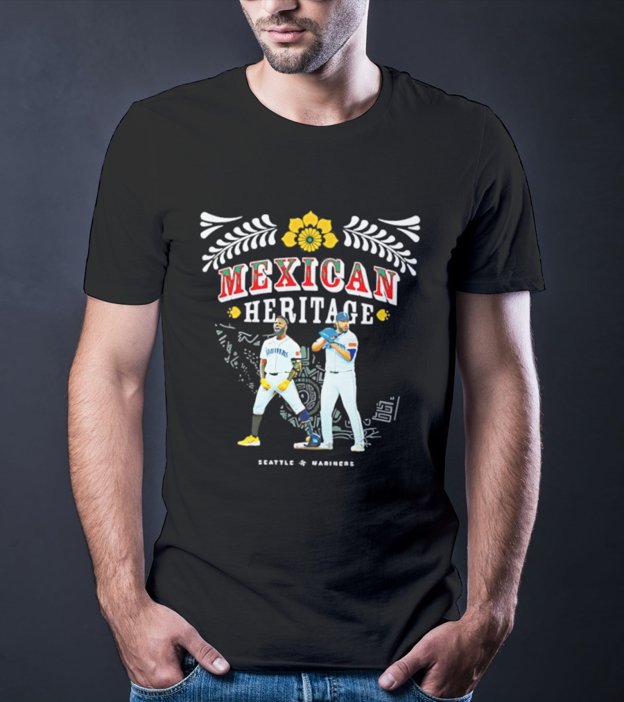 Mexican Heritage Seattle Mariners MLB Baseball Seattle To Sábado T-Shirt