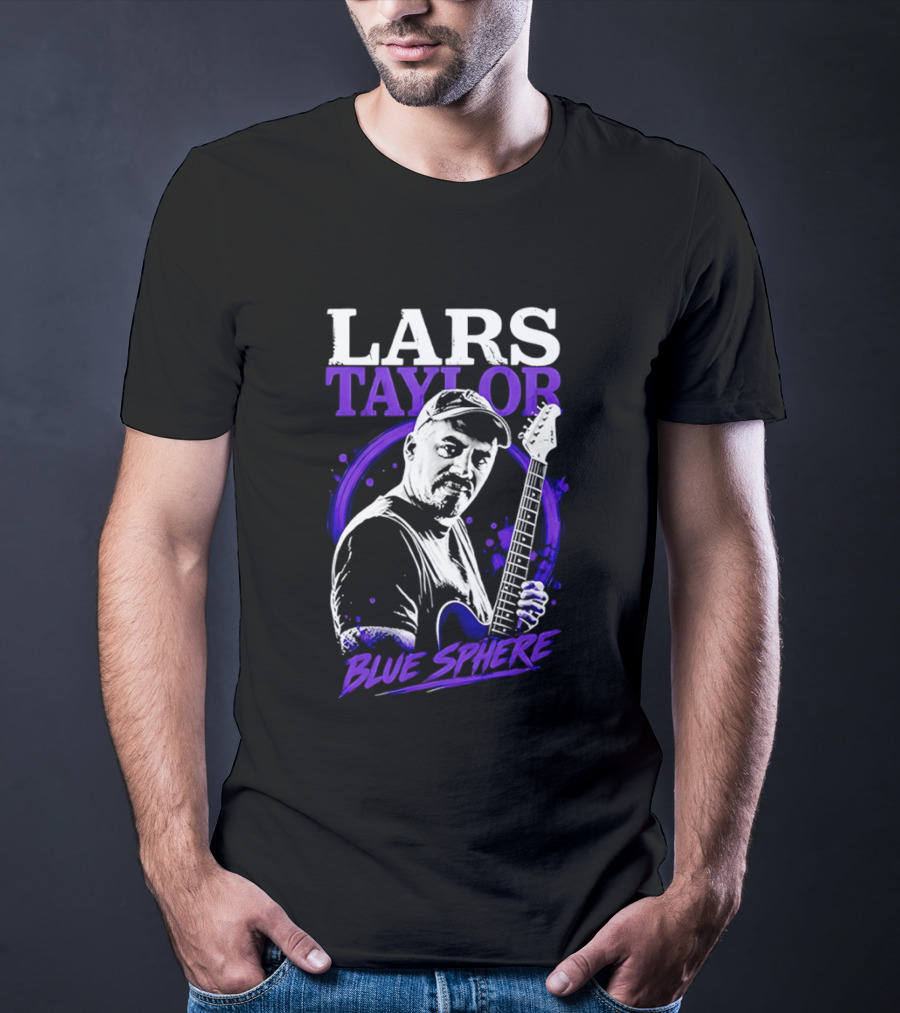 Lars Taylor Blue Sphere Smooth Jazz Guitarist T-Shirt