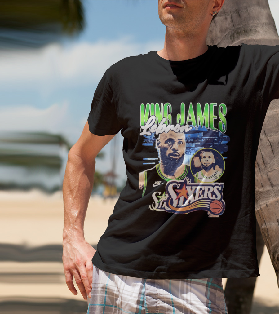 LeBron King James Sixers Philadelphia 76ers NBA Basketball Nike T-Shirt