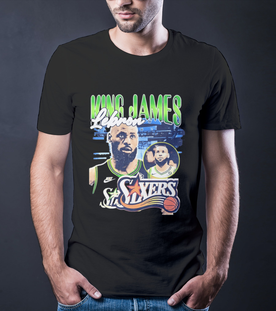 LeBron King James Sixers Philadelphia 76ers NBA Basketball Nike T-Shirt