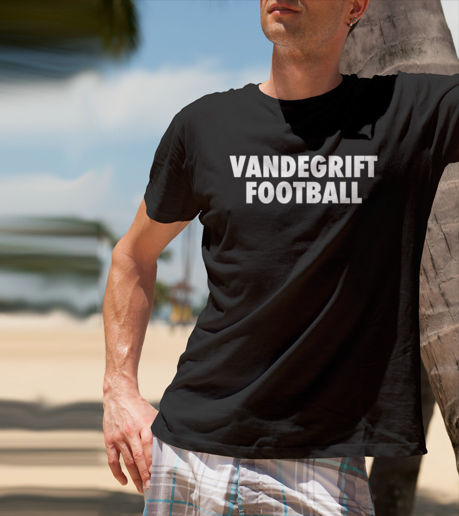 Vandegrift Football Block Lettering Stacked T-Shirt
