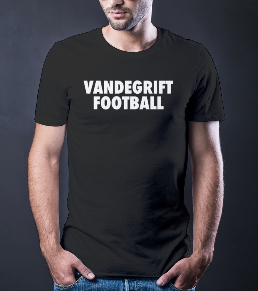 Vandegrift Football Block Lettering Stacked T-Shirt