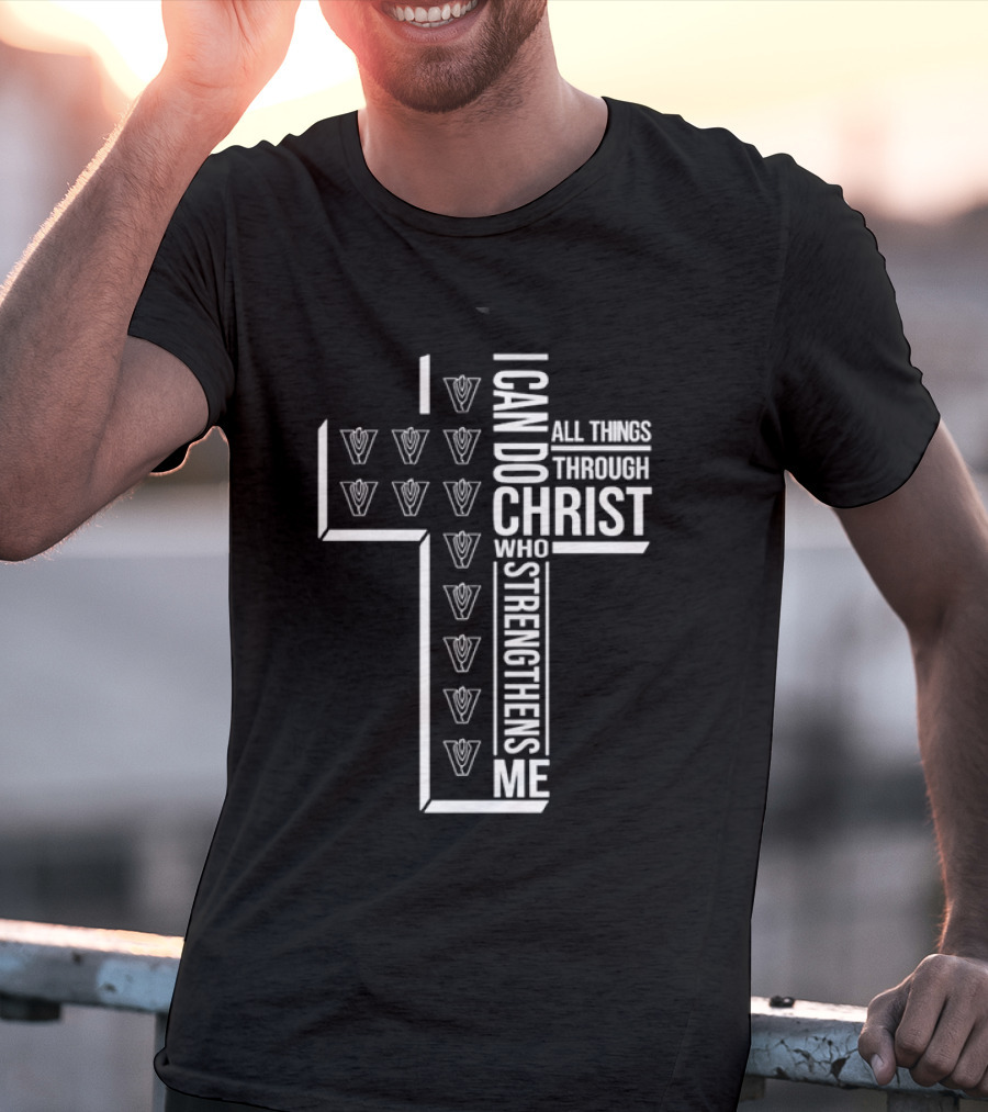 Villanova Wildcats I Can Do All Things Through Christ Who Strengthens Me T-Shirt