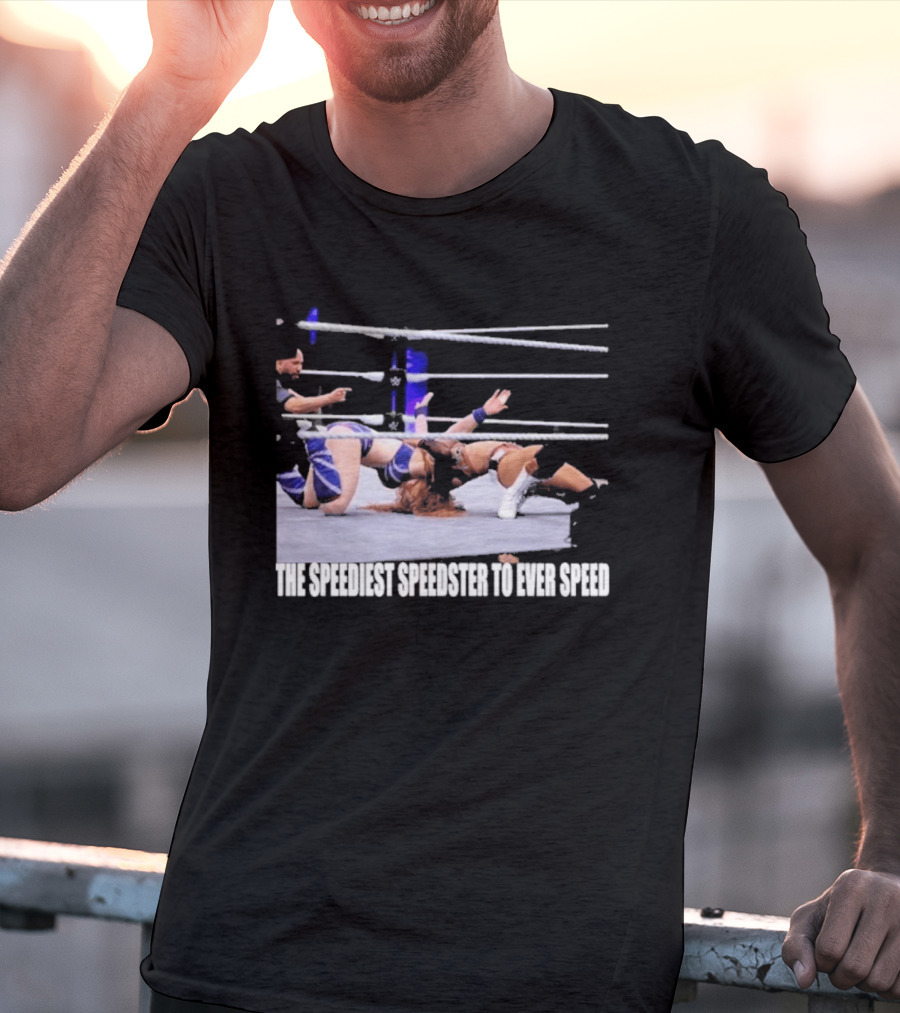 Wrensday Evolved The Speediest Speedster Wrestling Action Sequence T-Shirt