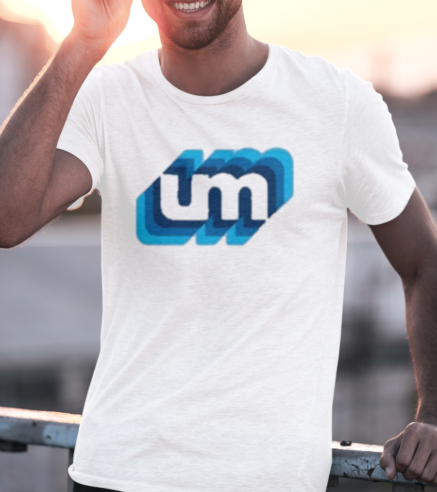 Umphrey's Mcgee Triple Wide Youth UM Overlapping Blue Letters T-Shirt