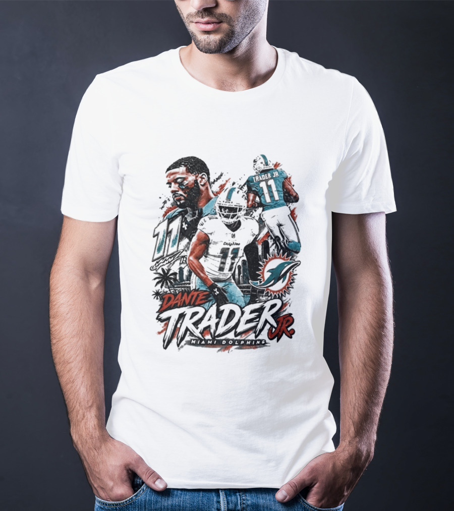 Dante Trader Jr Miami Dolphins 11 Football 2026 T-Shirt