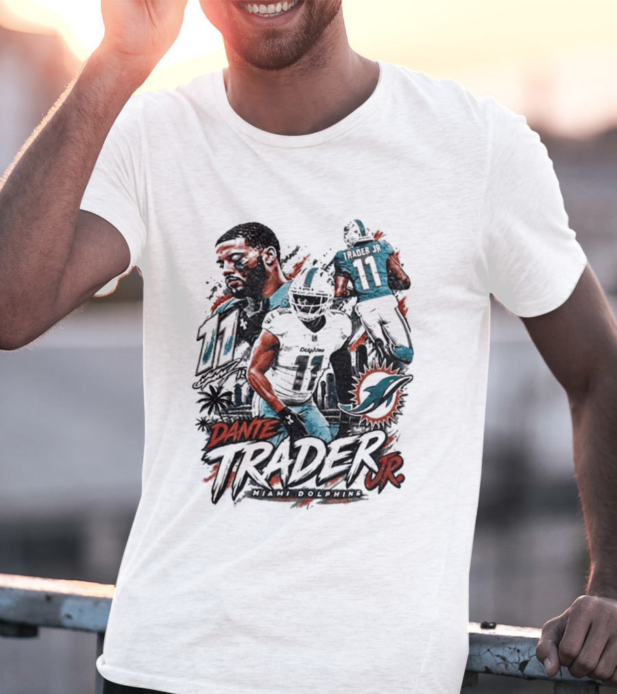 Dante Trader Jr Miami Dolphins 11 Football 2026 T-Shirt