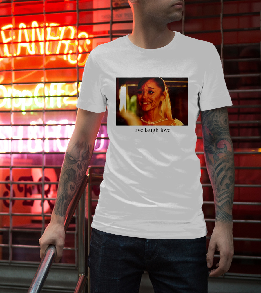 Grande Petal Live Laugh Love Blood Stained Face T-Shirt