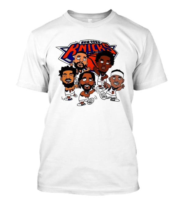 New York Knicks Champs 2026 NBA Players Cartoon Characters T-Shirt