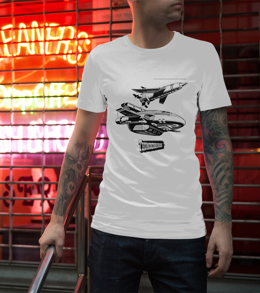 Thunderbirds Rocket Spacecraft Flying Line T-Shirt