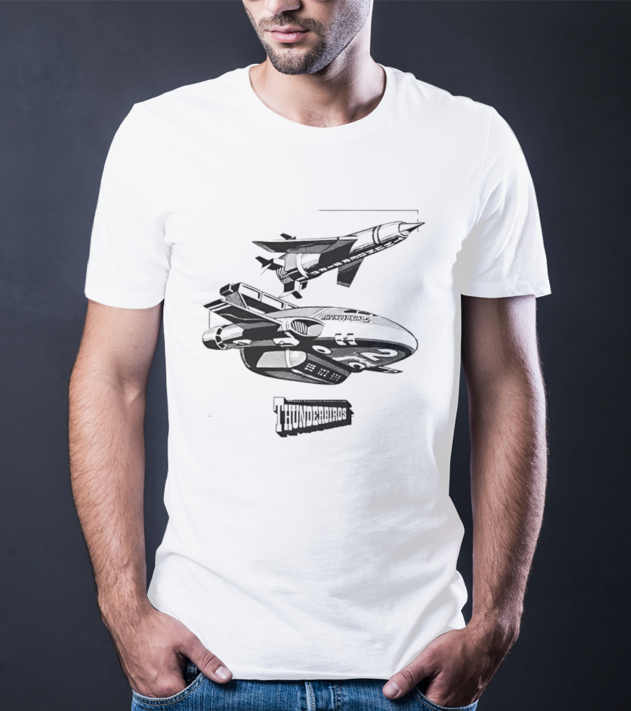 Thunderbirds Rocket Spacecraft Flying Line T-Shirt