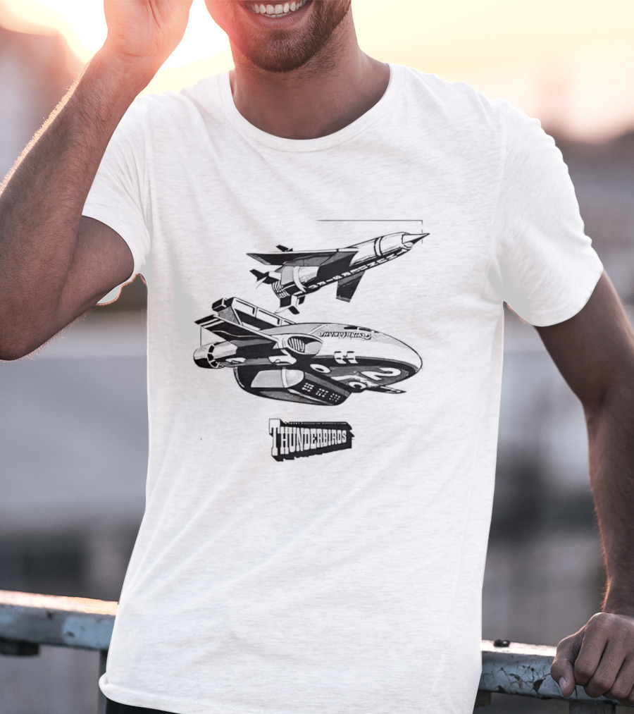Thunderbirds Rocket Spacecraft Flying Line T-Shirt