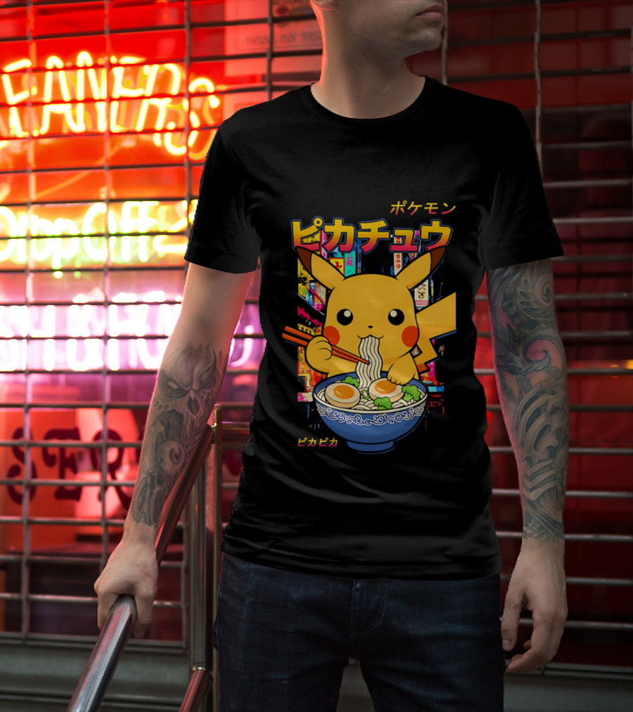 Pika Ramen Pikachu Pokémon Noodles Japan T-Shirt