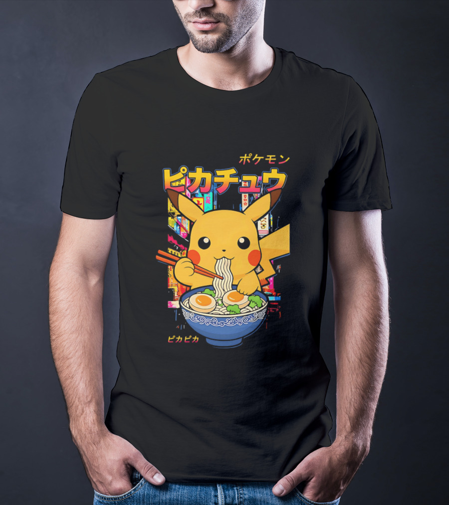 Pika Ramen Pikachu Pokémon Noodles Japan T-Shirt