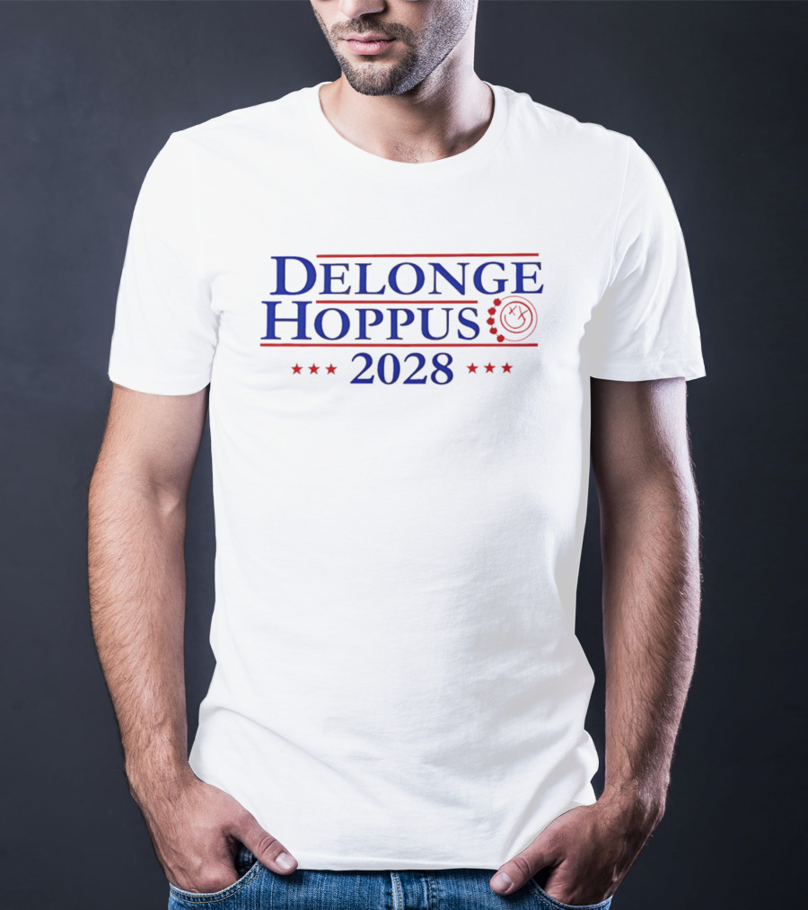 Delonge Hoppus 2028 Blink 182 Stars And Smiley Face T-Shirt