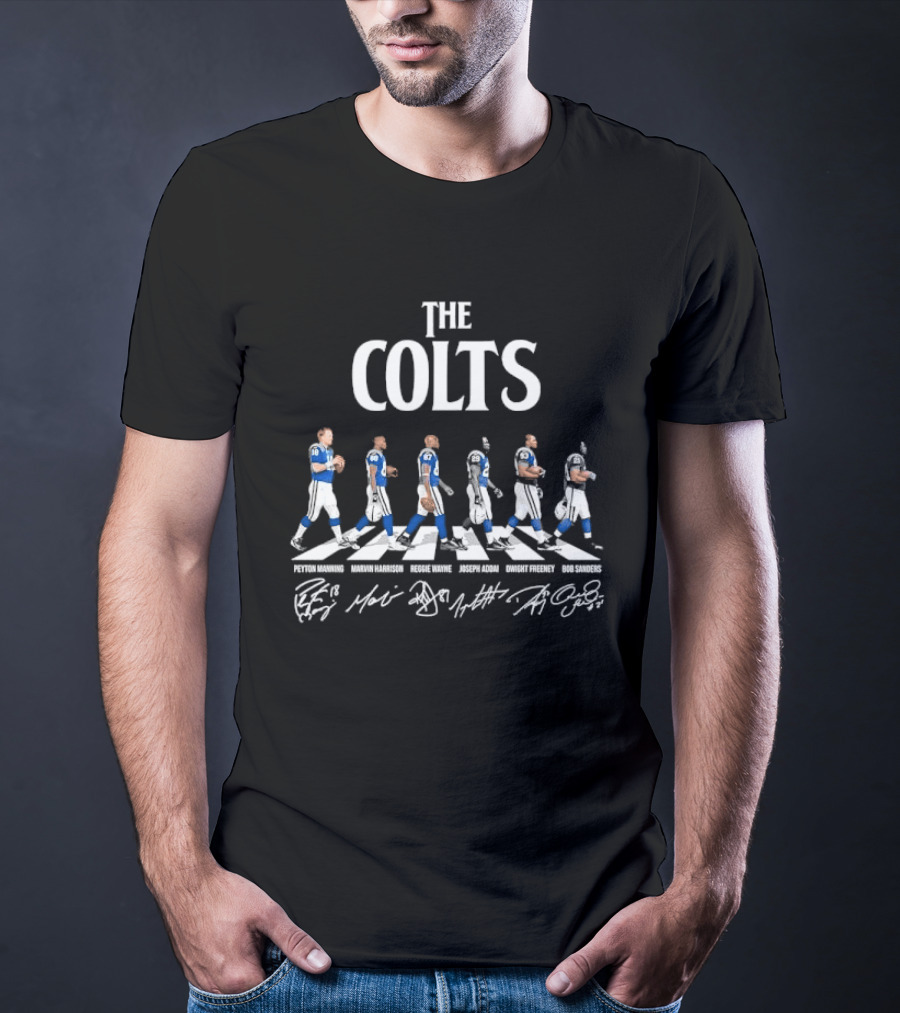 Indianapolis Colts Roster Players Crosswalk Signatures The Colts T-Shirt