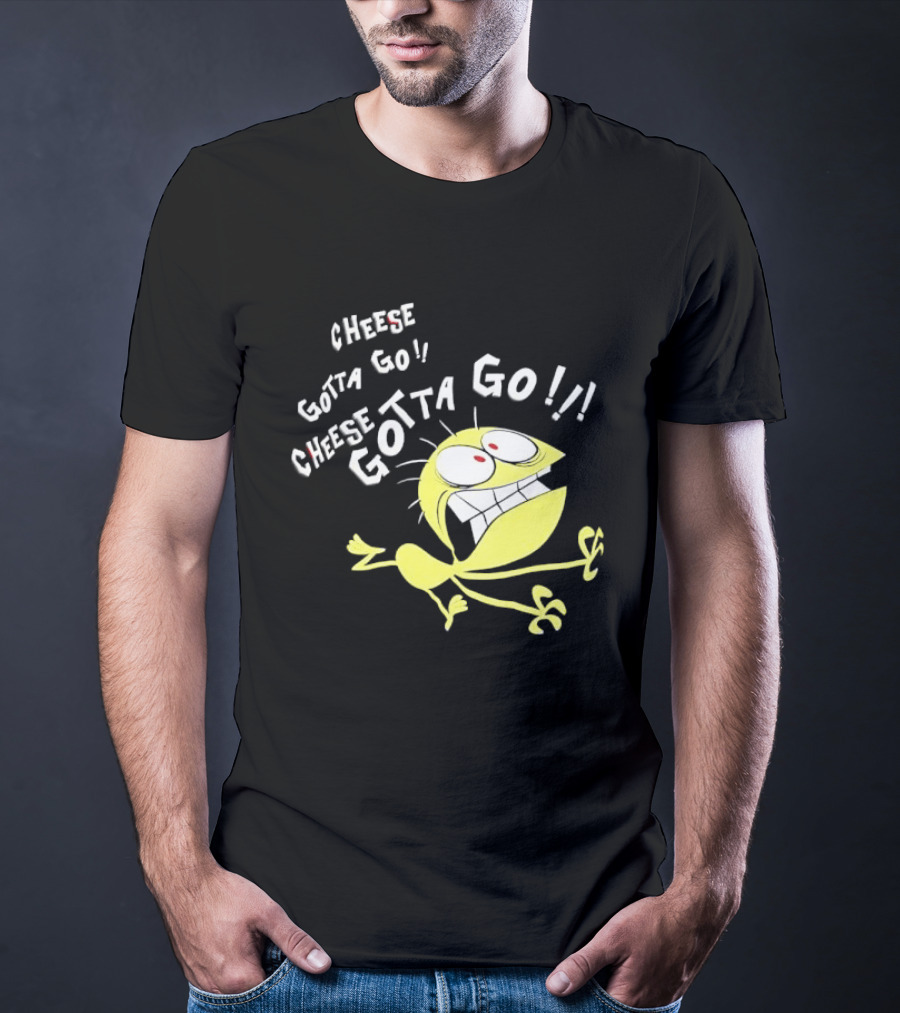 Cheese Gotta Go!! Yellow Cartoon Imaginary Friend T-Shirt
