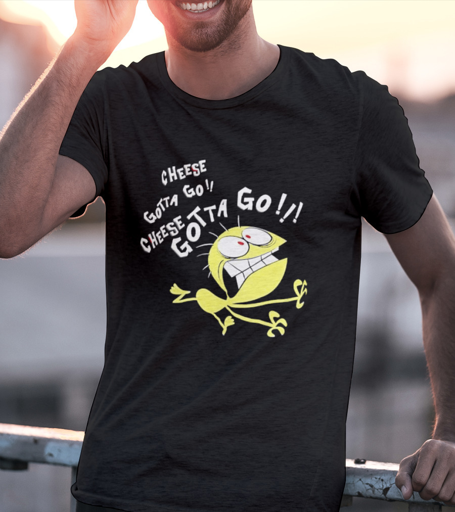 Cheese Gotta Go!! Yellow Cartoon Imaginary Friend T-Shirt