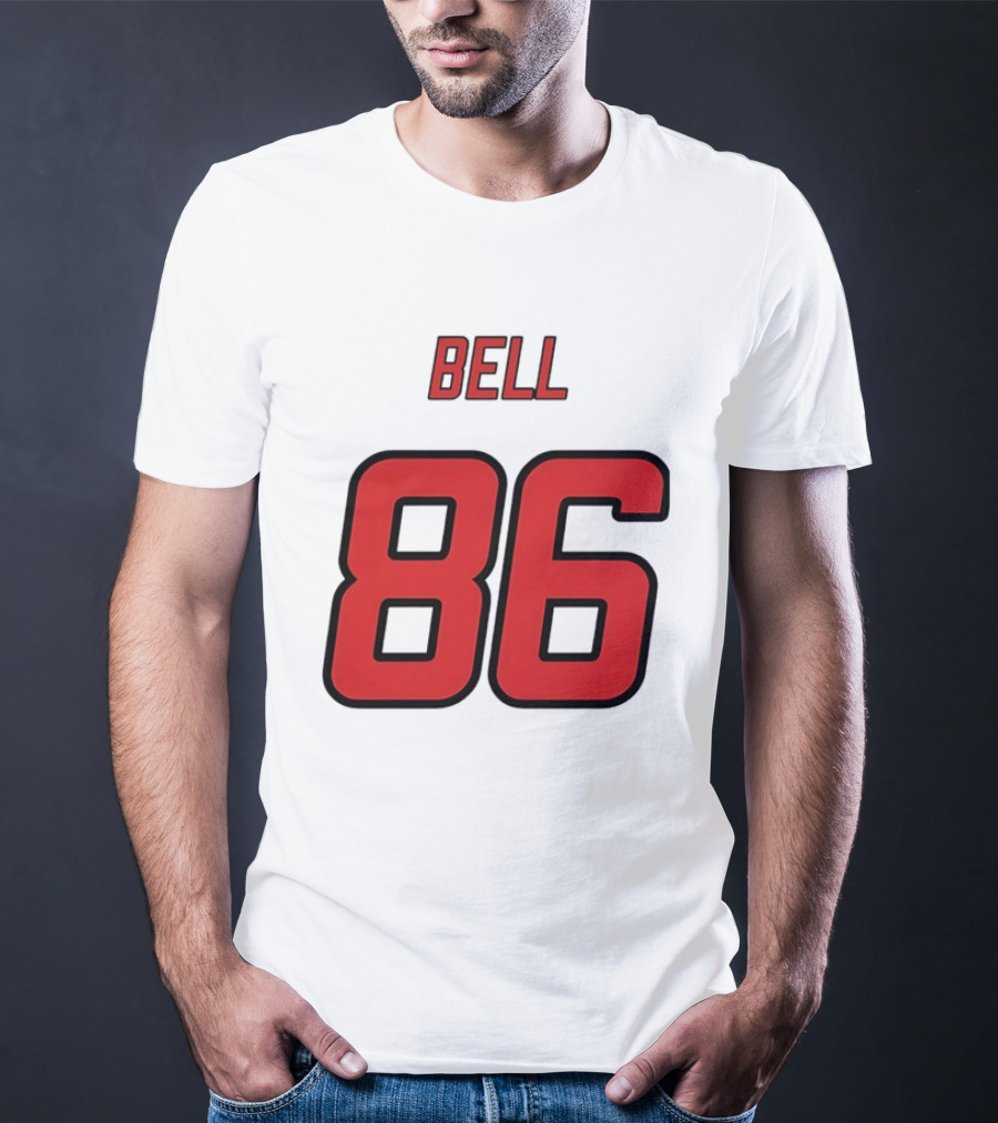 Bell 86 Red Jersey Number Sports T-Shirt